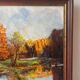 Autumn at the lake, oil on canvas signed Lucien Bertrand