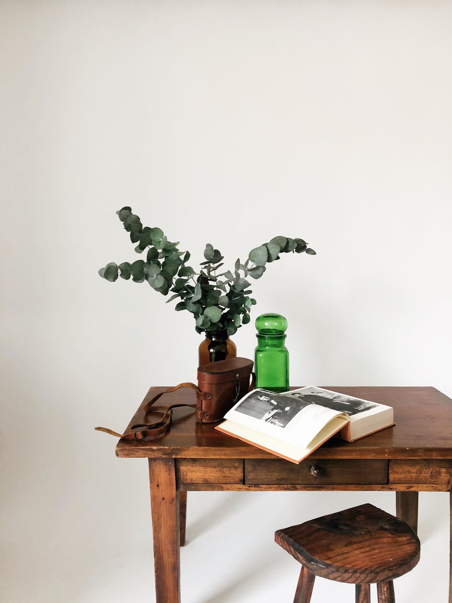 Green apothecary bottle