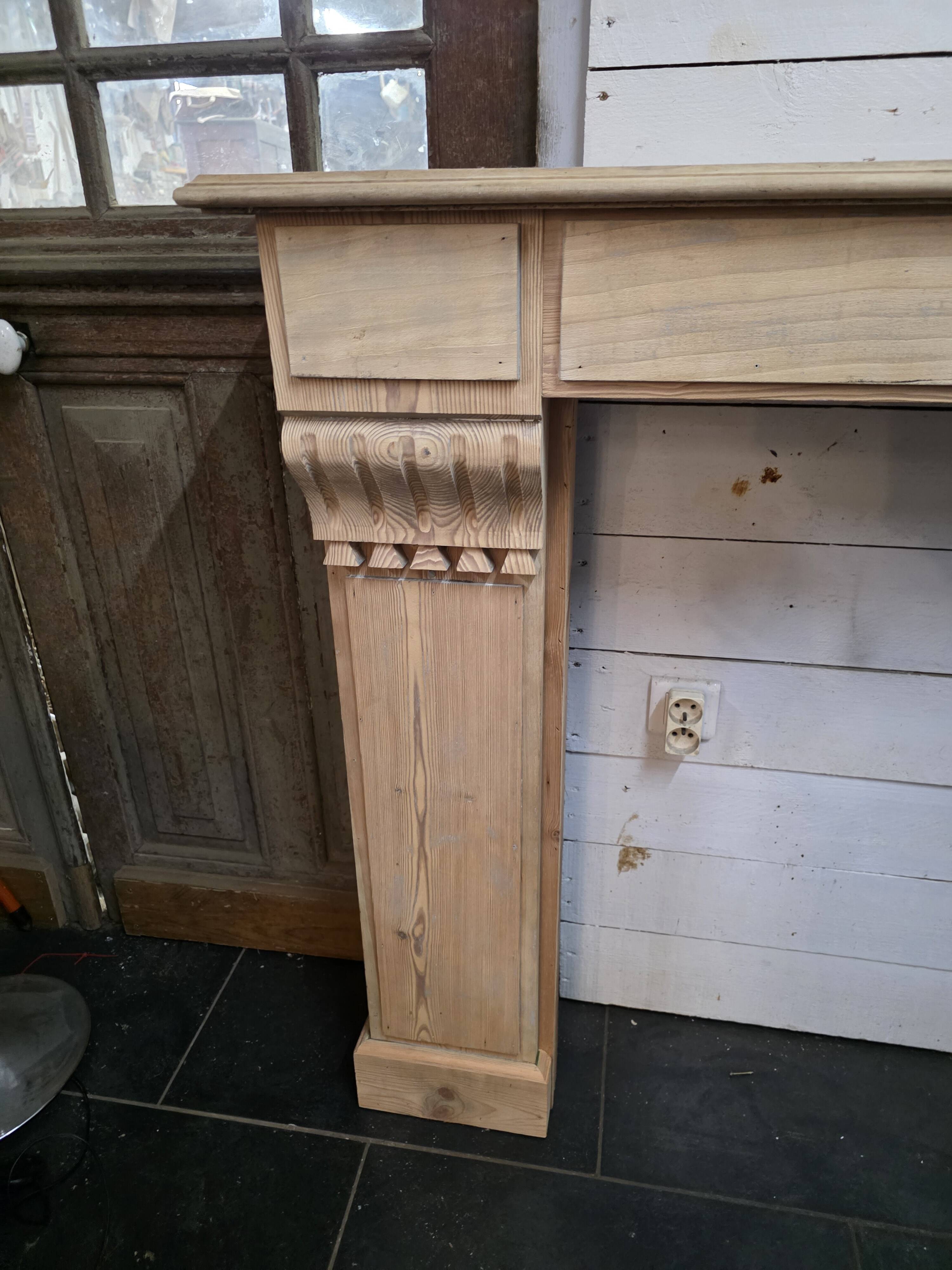 Wooden fireplace