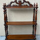 Vintage 60s turned wooden shelf