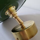 Otientable brass wall lamp and enamelled sheet metal
