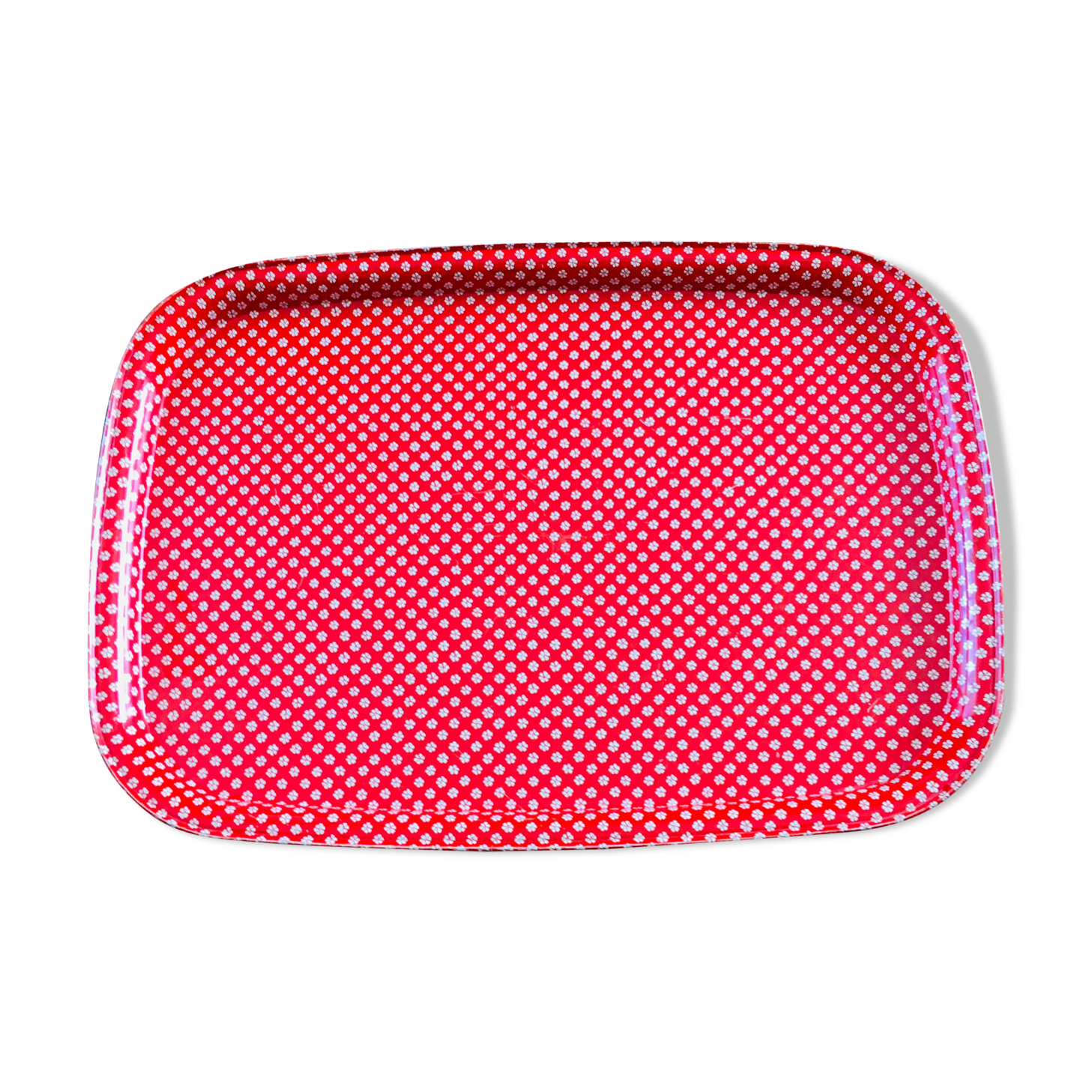 Flowery metal tray 70s