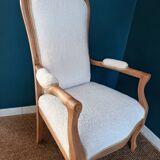 Renovated Voltaire armchair in Japandi style