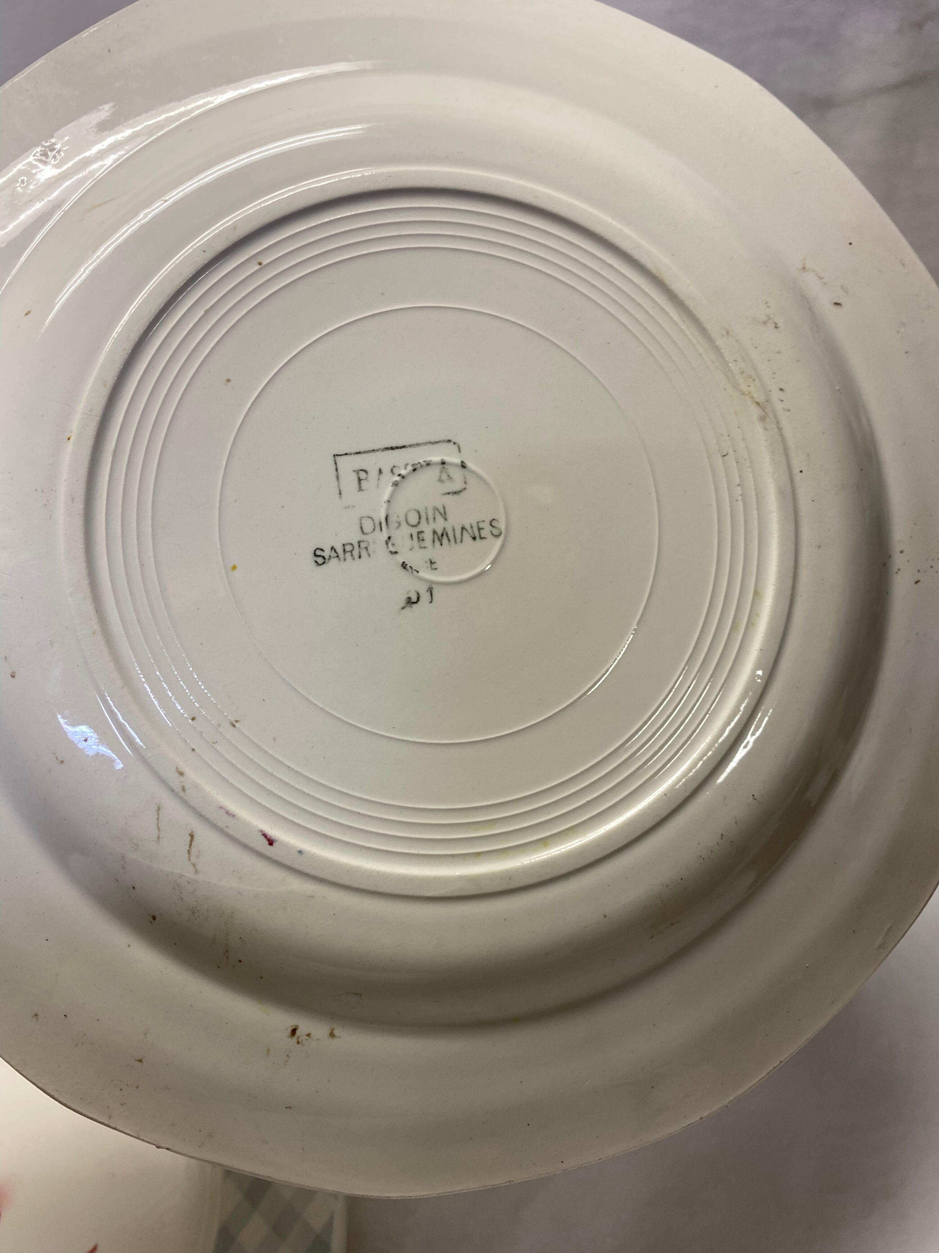 Ensemble de 4 assiettes anciennes Bastia