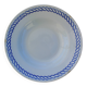 Deep plate with royal blue geometric pattern marked on the back FB 45.