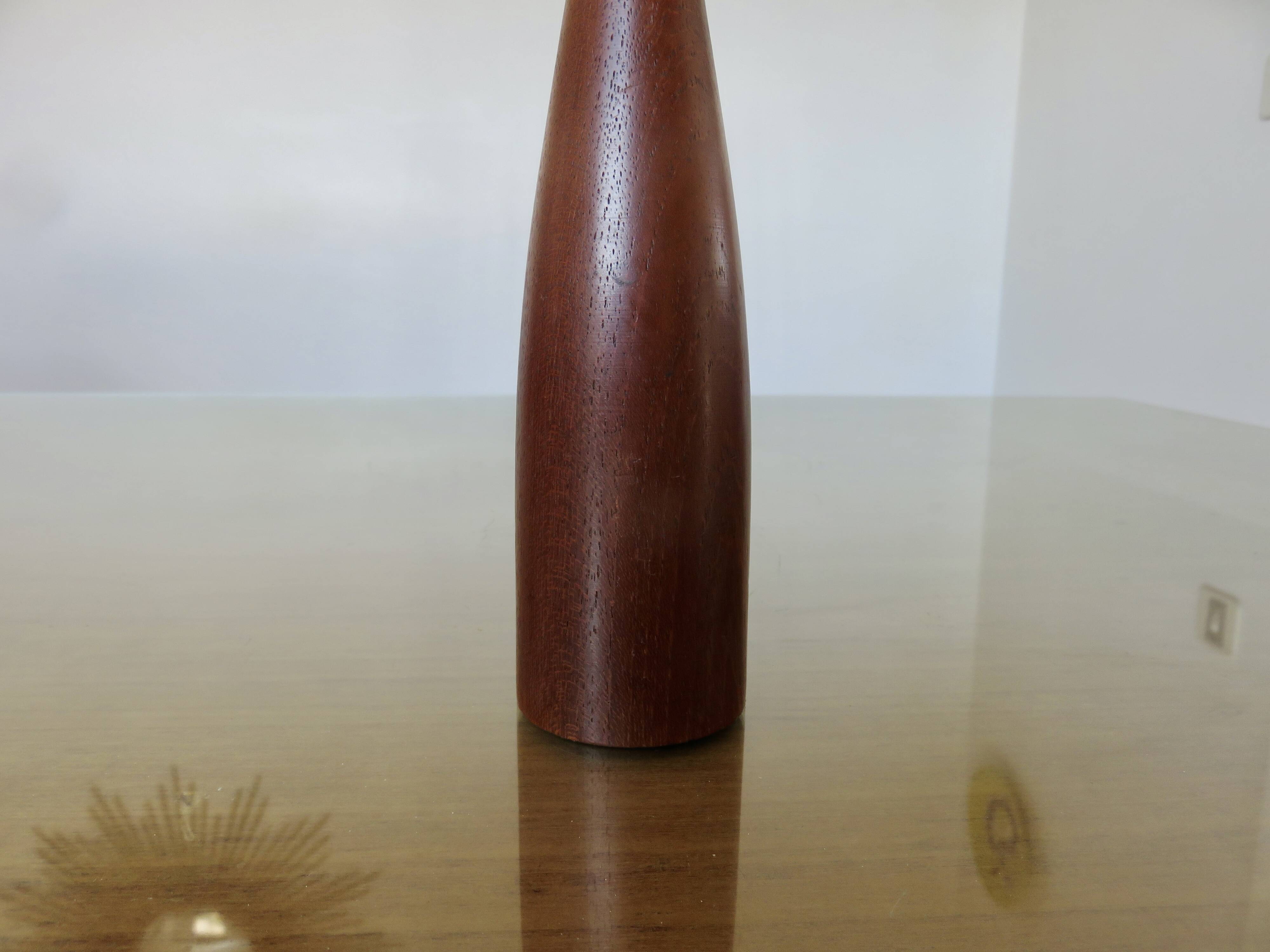 Scandinavian teak candle holder, 60s-70s, Denmark