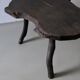Wabi-sabi rustic dark wood side table | Belgium | Vintage