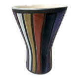 Vase diabolo Roger Capron Vallauris – Rayures – céramique vintage années 50