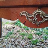 Louis xv style marble top marquetry chest of drawers