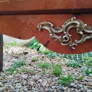 Louis xv style marble top marquetry chest of drawers
