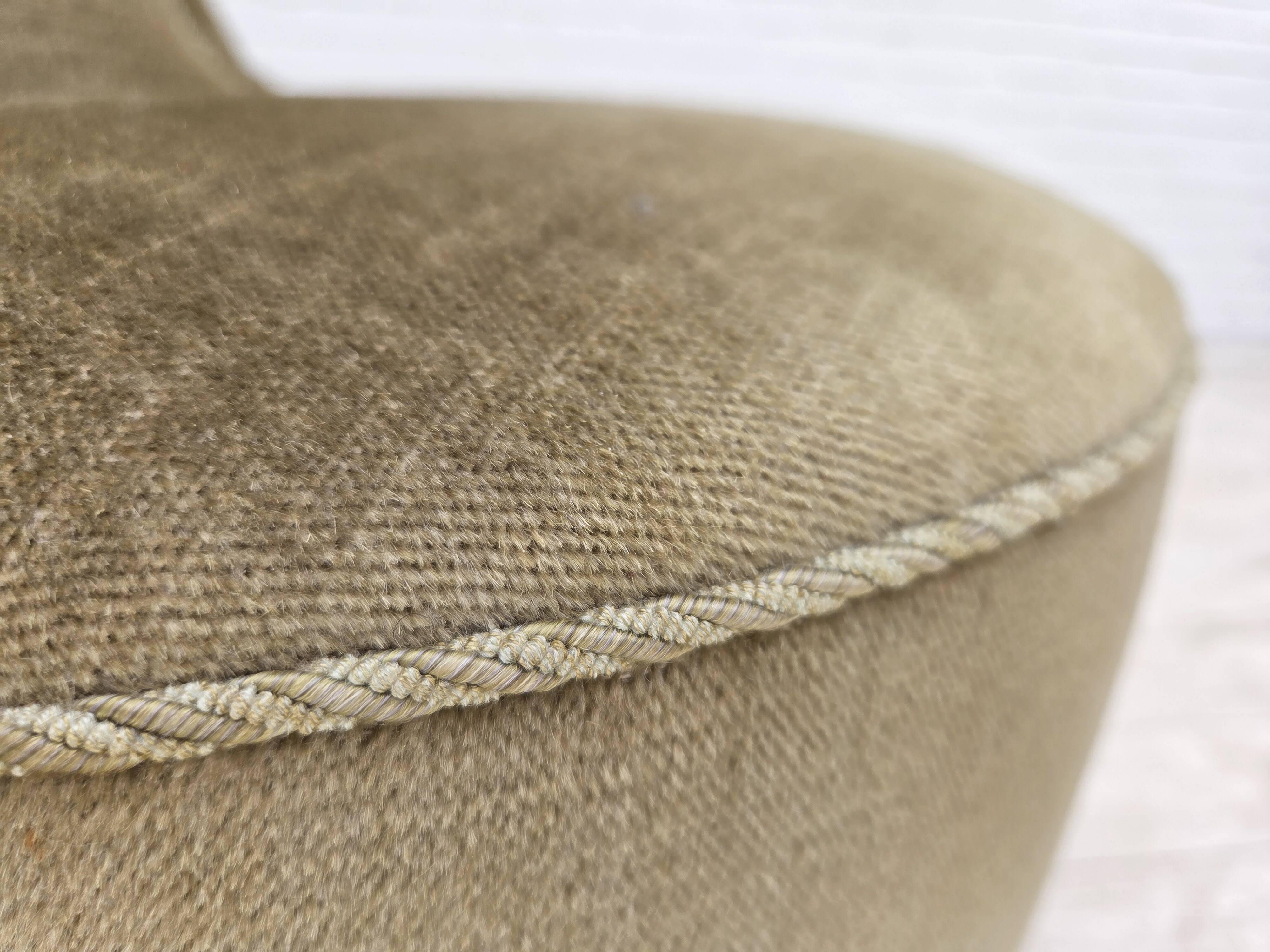 1960s, Danish easy chair, original green furniture velour.