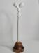 Biomorphic-inspired sculpture, on an industrial wooden base, 27 cm