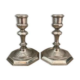 Paire de bougeoirs vintage