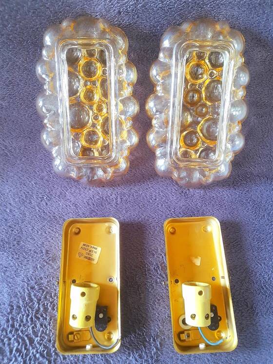 Pair of bubble wall lights by Helena Tynell from the 70s.