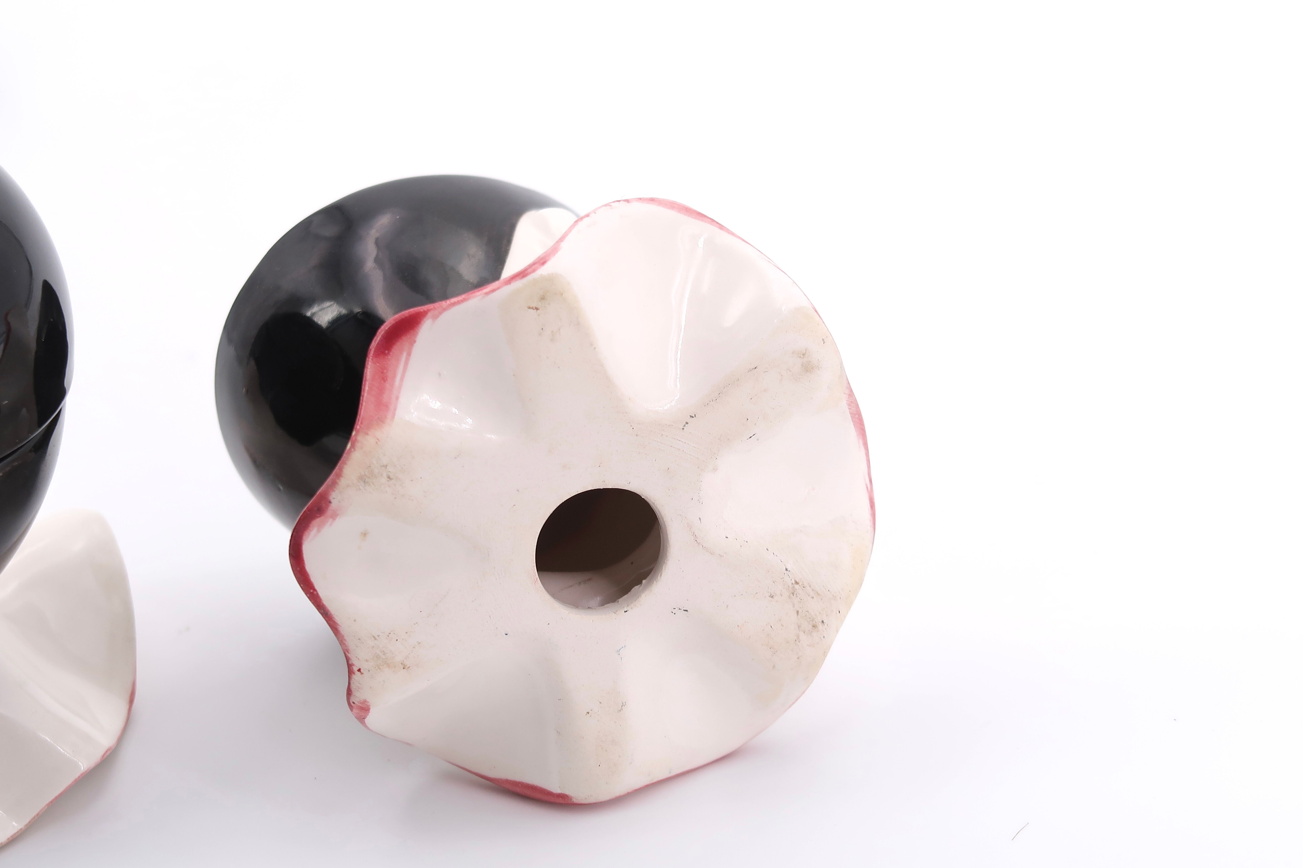 Pierrot porcelain salt shakers, 70s