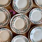 Set of 6 vintage dessert plates model Cécile by HBCM (lot 2)