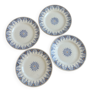 Lot de 4 assiettes terre - fer