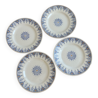 Lot de 4 assiettes Terre de fer St Amand