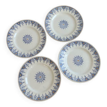 Set of 4 plates Terre de fer St Amand
