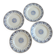 Lot de 4 assiettes Terre de fer St Amand