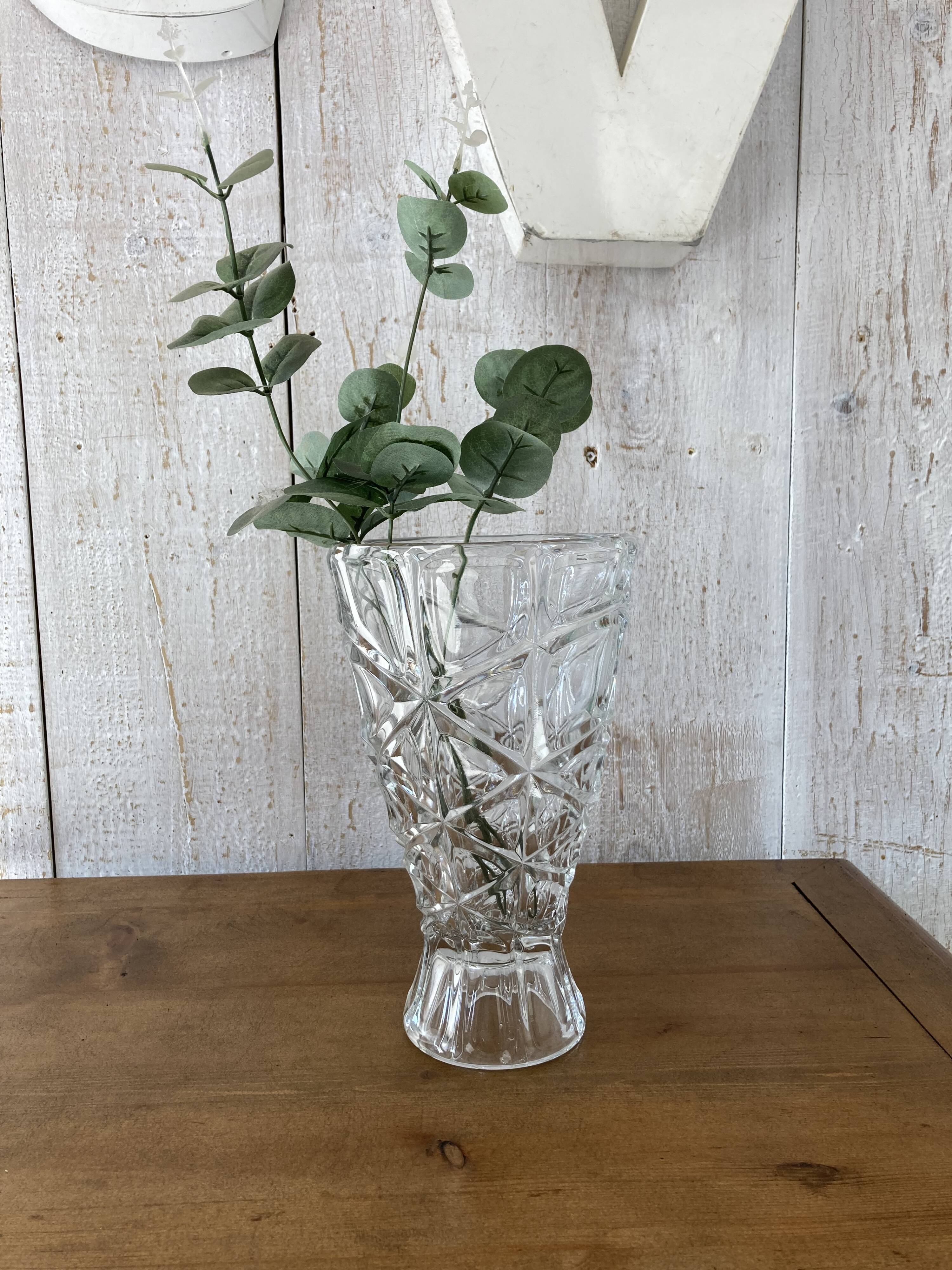 Cut crystal vase