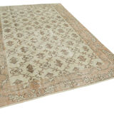 Hand-knotted vintage turkish beige carpet 200 cm x 291 cm - 36628