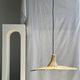 Small suspension, rattan luminaire in hat shape D:60cm