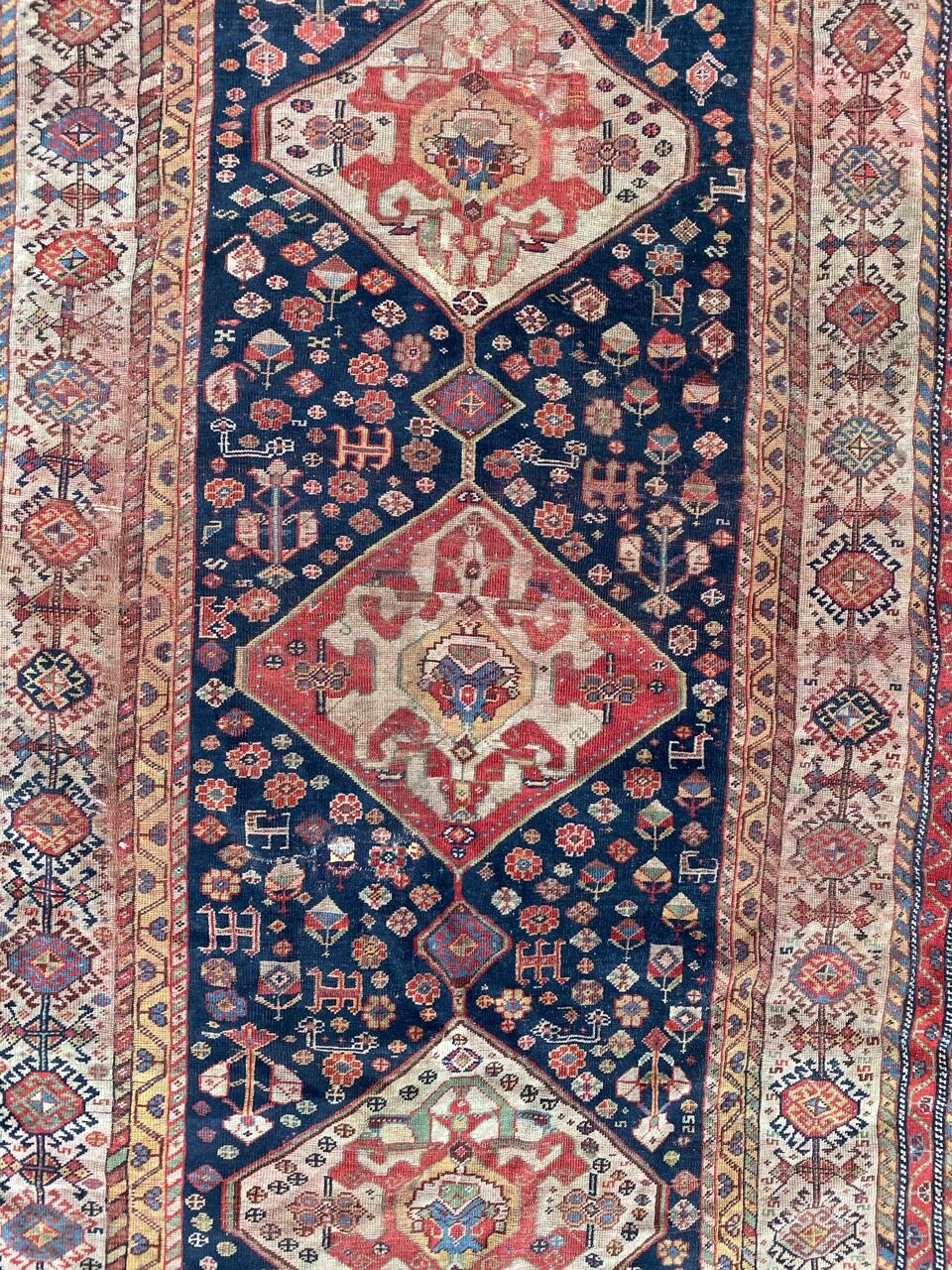 Tapis ancien persan ghashghai 120x212cm