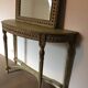 Diptyque console et miroir Louis XVI en bois