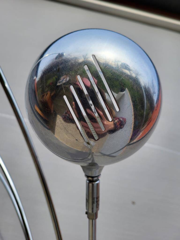 Vintage ARC floor lamp with 5 adjustable chrome arms on marble base