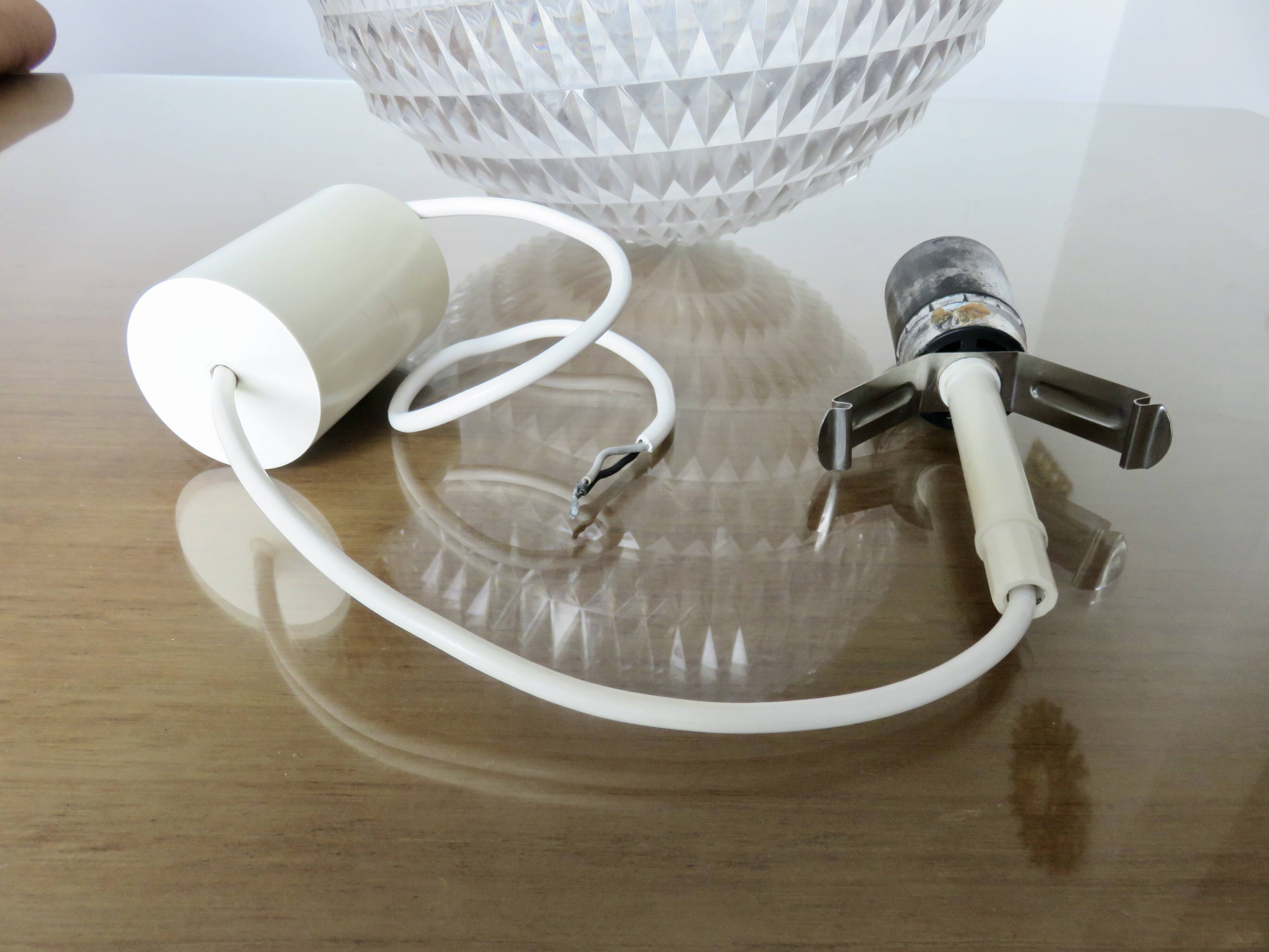 "ERCO" Diamond pendant light by Aloys Gangkofner Germany 1970 vintage