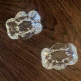 Pair of Daum crystal salt cellars