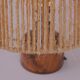 Turned wood lamp and rope shade