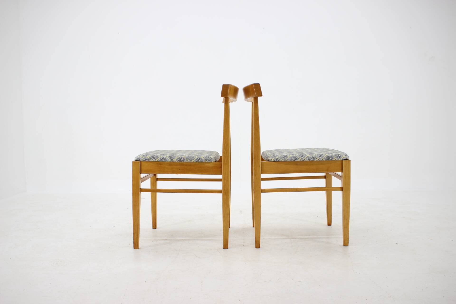 1960s Set of Four Minimalist Dining Chairs, Czechoslovakia