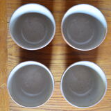 Lot of 4 bowls in sandstone and shiny grey inside
