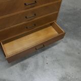 Scandinavian chest of drawers 1960 light oak clean and solid