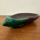 Old Vallauris aubergine ceramic vintage empty pocket bowl