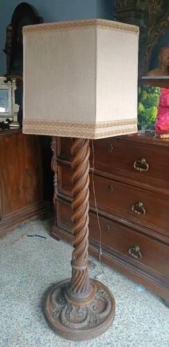 Large floor lamp, column, antique lamp from the early 19th century, Empire style.