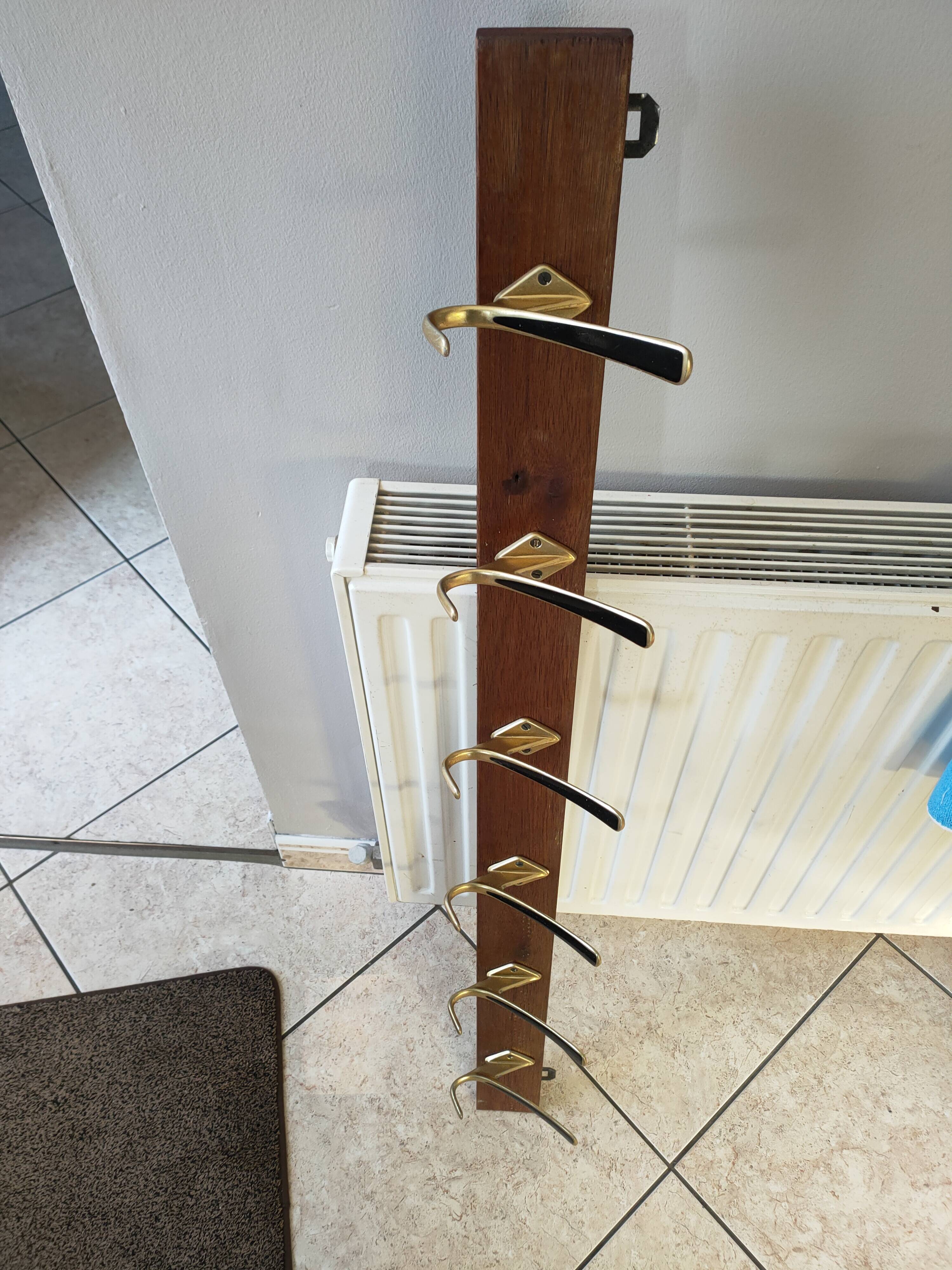 vintage coat rack with 6 hooks