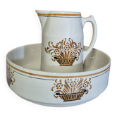 Toilet service Badonviller France Djerba bowl ceramic decor