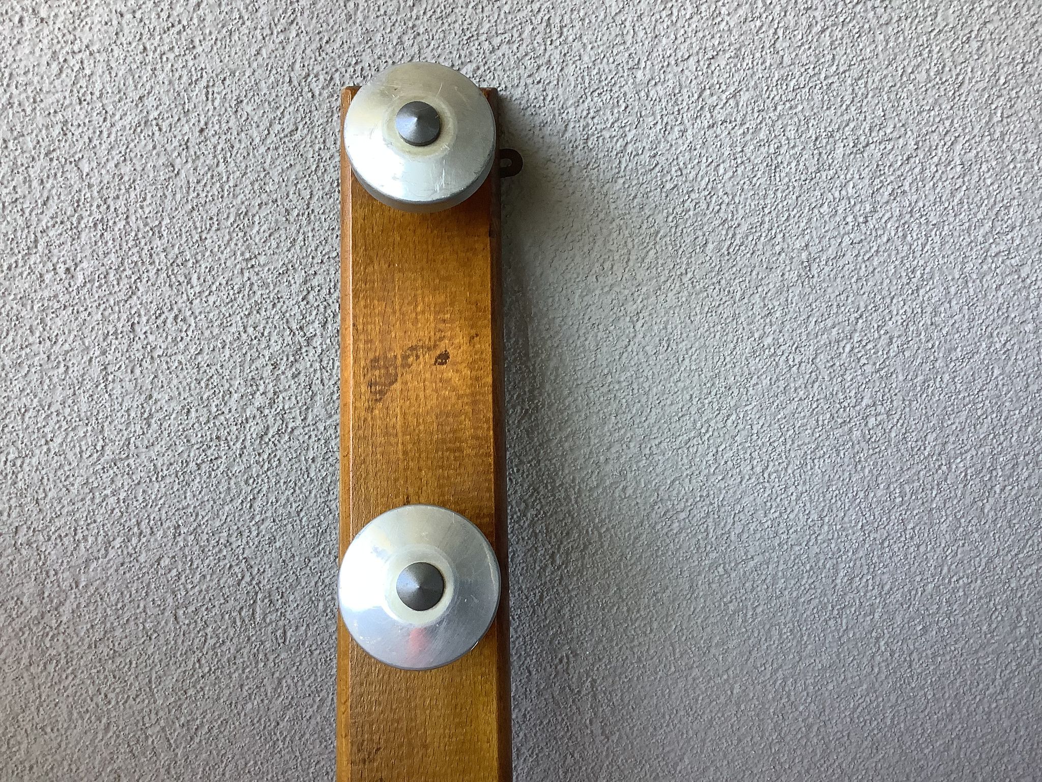 Coat rack hook wood and zinc vintage 50'