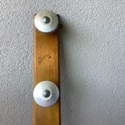 Coat rack hook wood and zinc vintage 50'