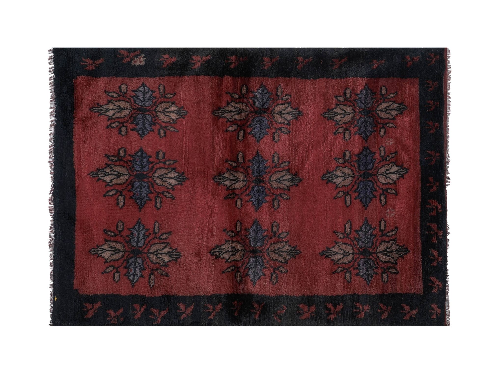 Tapis vintage turc de oushak tissé à la main 108x163 cm