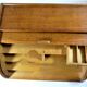 Wooden curtain desk binder
