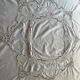 Round embroidered cotton tablecloth