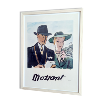 Affiche vintage années 30 -Imprimé publicitaire