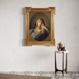 Tableau ancien Vierge des Douleurs du XVIIIe siècle