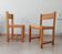 Set of 2 vintage chairs in solid elm and rush in the style of Regain/Asserbo.