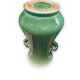 Vase en céramique craquelée verte anses éléphant Chine XXeme