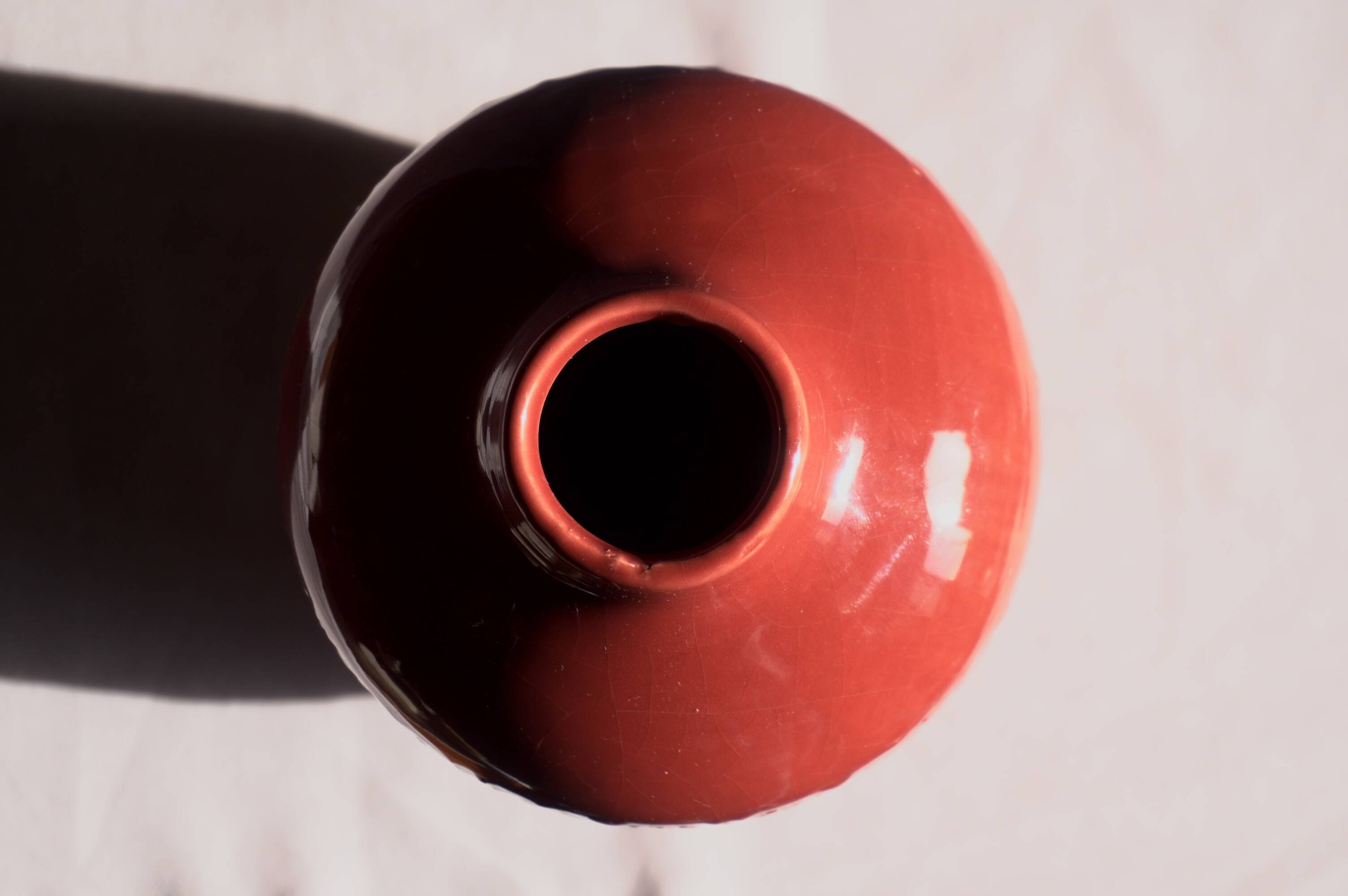 Porcelain vase with bas-relief patterns